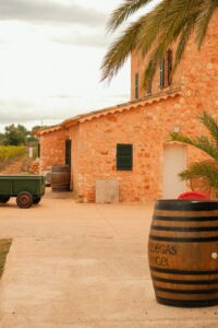 Old winery estate building with heritage architecture