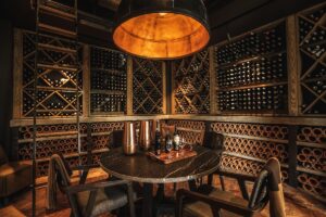 Winery tasting room warm sensory atmosphere lighting