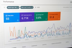 Website performance analytics showing conversion optimization data for winery digital strategy