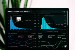 Analytics dashboard showing winery data driven results revenue