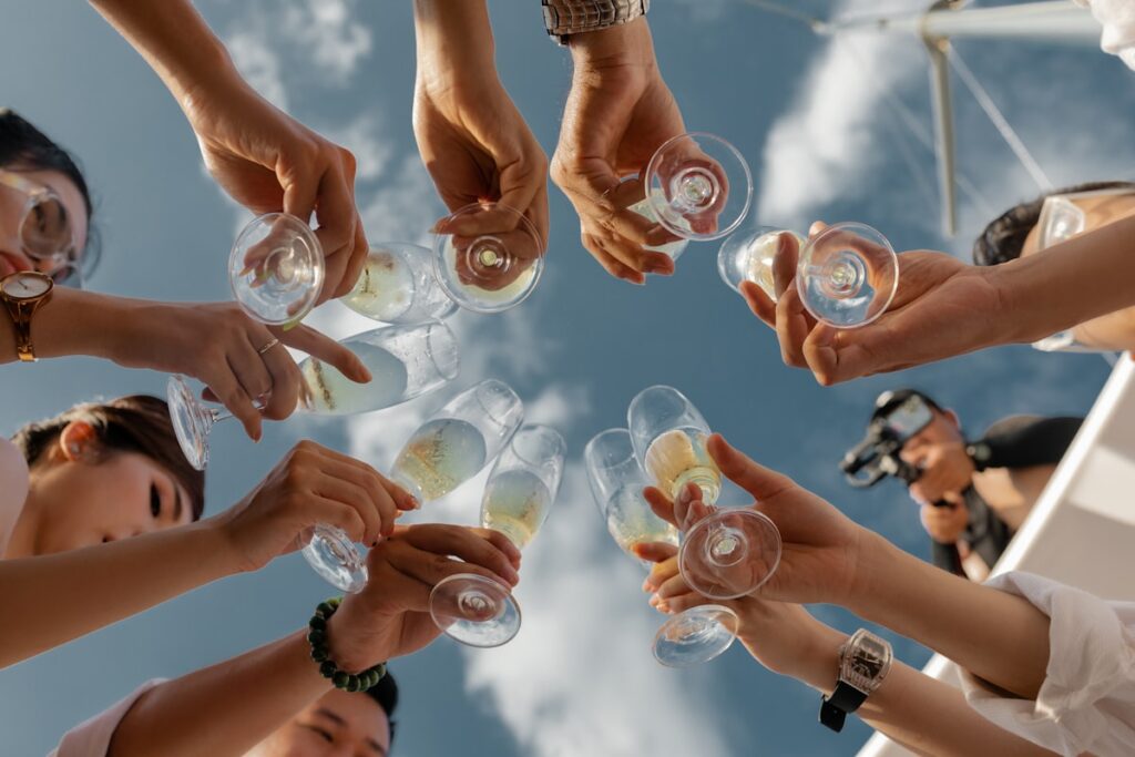 Wine club members gathering representing retention mechanics and loyalty